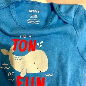Brand New Carter’s 24 mos. 3 piece whale set.